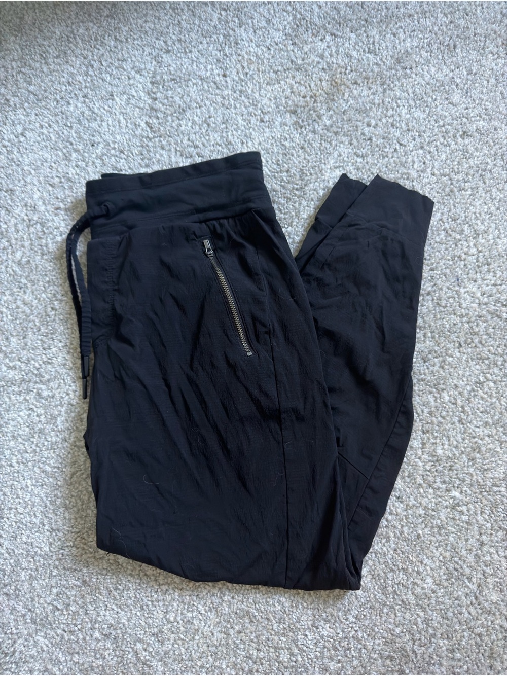 Athleta Black Jogger/Scrub Pants with Zip Pocket